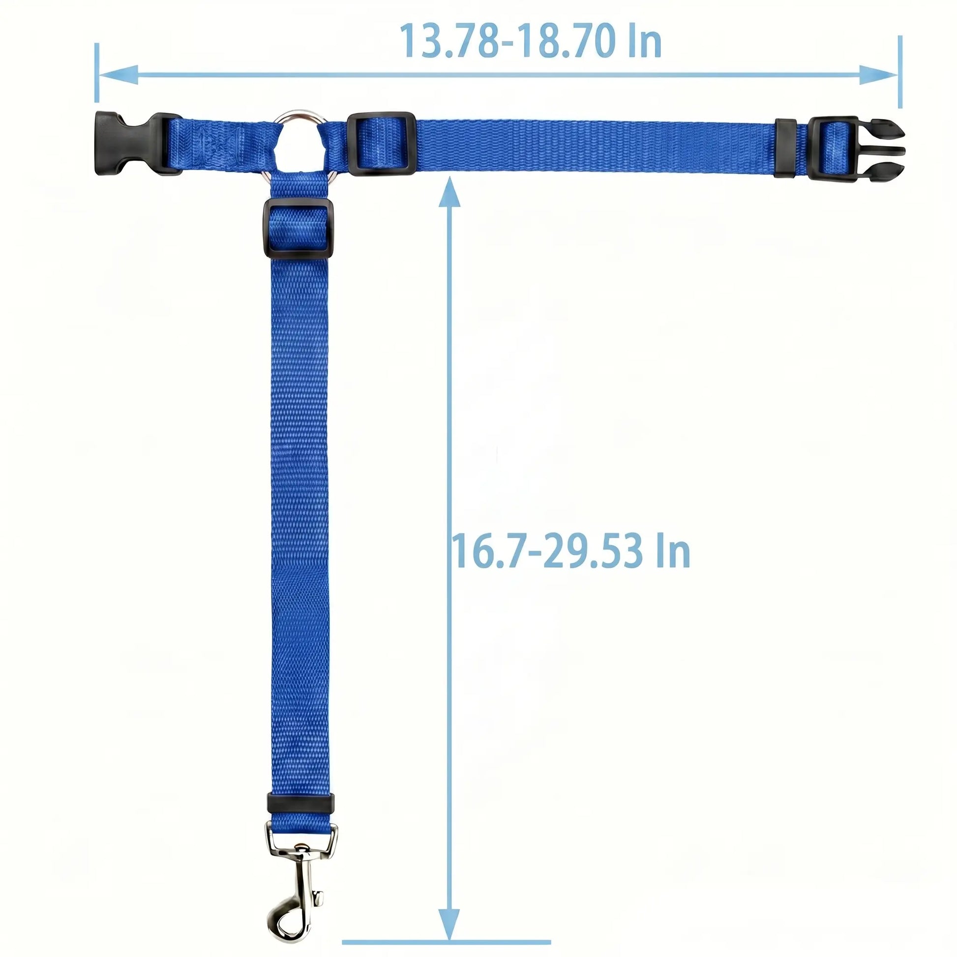 Dog Car Safety Harness Straps Blue, Length Adjustable Pet Safety Leash for Suvs Cars Trucks, Universal Fit Pet Travel Accessory Dual LED Retractable Bite Resistant Inflatable Balls Set Chew Outdoor Interactive Bungee Toy