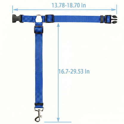 Dog Car Safety Harness Straps Blue, Length Adjustable Pet Safety Leash for Suvs Cars Trucks, Universal Fit Pet Travel Accessory Dual LED Retractable Bite Resistant Inflatable Balls Set Chew Outdoor Interactive Bungee Toy