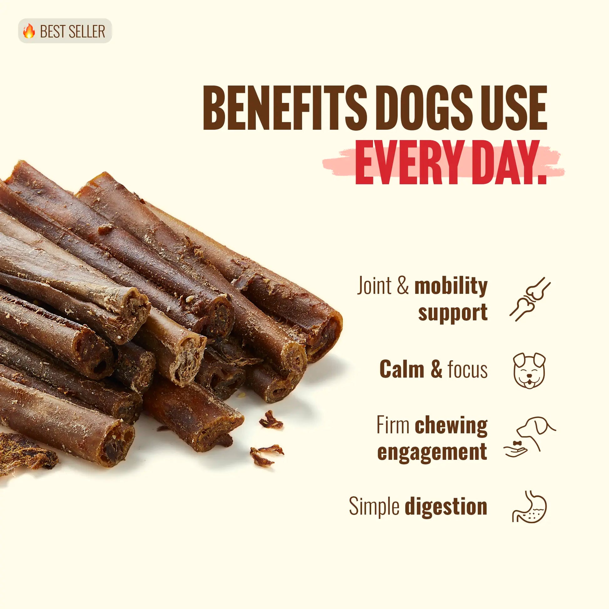 Natural Farm 4 Inch Bully Coated Gourmet Collagen Sticks - 10 Count, 95% Collagen, Premium Beef, Long-Lasting Chew Treats for Dogs